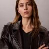 Veste de moto en simili cuir