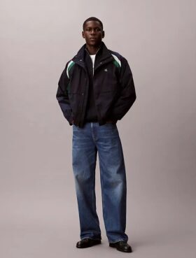 Veste de sport en nylon à blocs de couleur