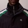 Veste de sport en nylon à blocs de couleur