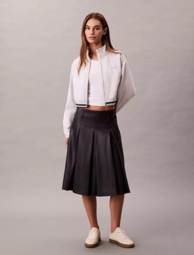Veste de survêtement courte et ample en tissu tissé