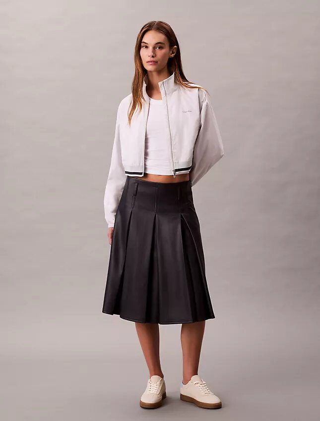 Veste de survêtement courte et ample en tissu tissé Veste de survêtement courte et ample en tissu tissé