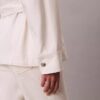 Veste en denim cintrée avec ceinture