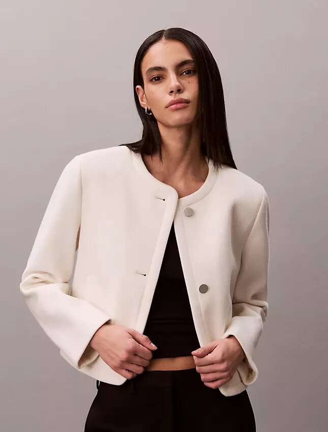 Veste structurée sans col Veste structurée sans col