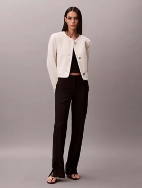 Veste structurée sans col